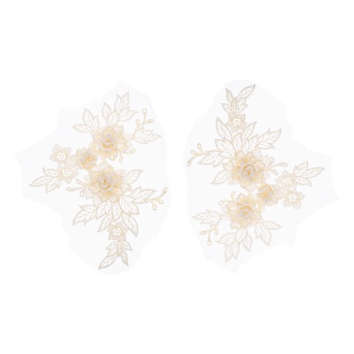 Pcs fiori pizzo appliques 3d - 2,